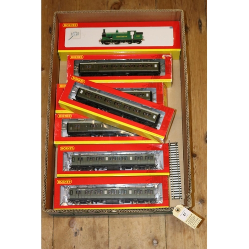 47 - A quantity of Hornby Railways Rolling Stock. Southern Railway class M7 0-4-4T Locomotive, RN 242 (R2... 