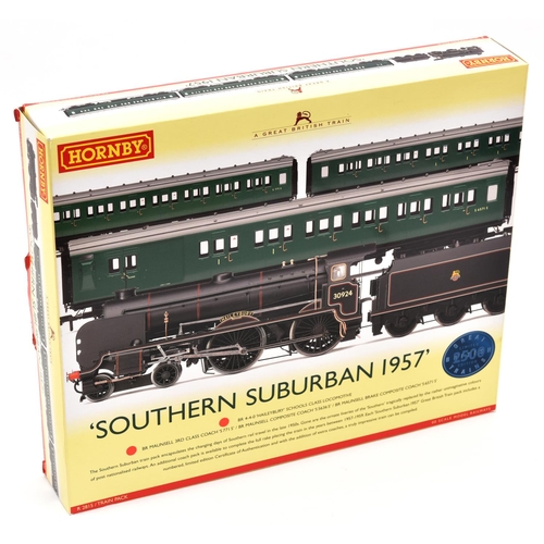 59 - A Hornby Railways 'Southern Suburban 1957' Train Pack (R2815). Comprising BR Schools class 4-4-0 ten... 