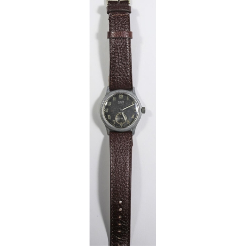 536 - D marked Titus wristwatch. Serial D891542. Base metal case, no plating remaining, 32mm without crown... 