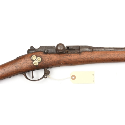 787 - A French 11m Model 1874/80 Gras bolt action SS rifle, number 49623, the receiver marked “Manufacture... 