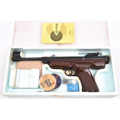 743 - A good .177” Original Mod 6 target air pistol,  number 41216, with fully adjustable rearsight and tu... 