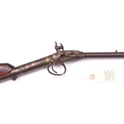 759 - A well made pump up .22” air rifle in the style of the early 19th century,  37½” overall, barrel 22”... 