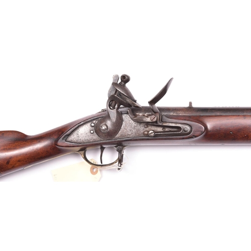 780 - An 18 bore military pattern flintlock musket,  55½” overall, barrel 39½” with rearsight and Jaipur a... 