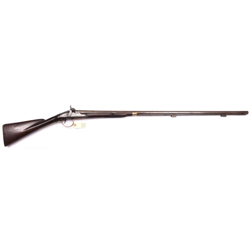 803 - An SB 12  bore percussion fowling piece, originally c 1770, converted from flintlock, 55” overall, b... 