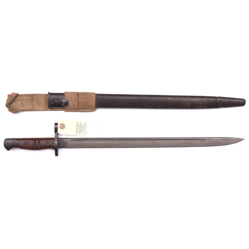 852 - A P1913 sword bayonet for the P14 rifle,  marks at forte including “Remington” stamp and date 3 ‘17,... 