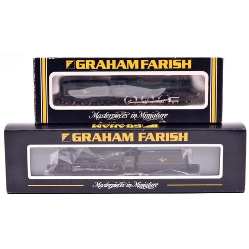 1029 - 2 Graham Farish N Gauge BR tender locomotives. 2 Hall Class 4-6-0 -  'Garth Hall' RN 5955 and 'Baggr... 