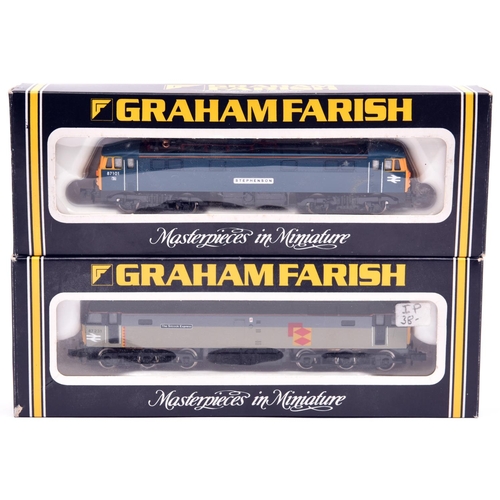 1035 - 2 Graham Farish N Gauge Locomotives. A BR Class 87 Bo-Bo electric RN 87 101 'Stephenson' in Rail Blu... 