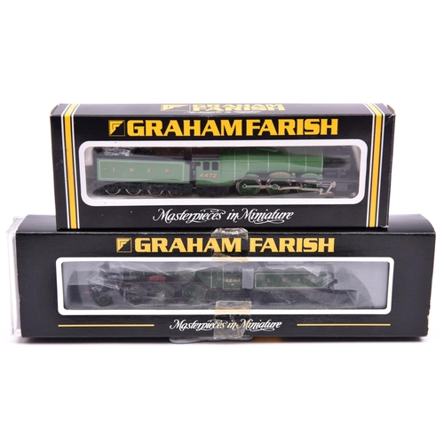 1036 - 2 Graham Farish N Gauge LNER tender locomotives.  A Class V2 2-6-2 RN 4844 'Coldstreamer'. Plus a Cl... 