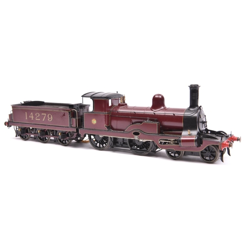 1083 - An O gauge finescale brass kit built LMS 'Skye Bogie' Class ex. Highland Railway 4-4-0 tender locomo... 