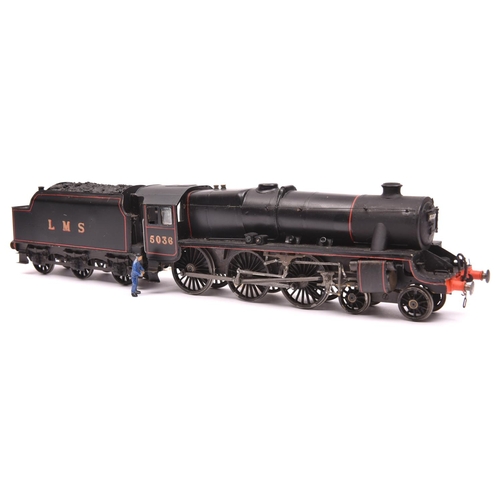 1088 - An O gauge finescale brass kit built LMS standard Class 5 4-6-0 tender locomotive. In LMS lined blac... 