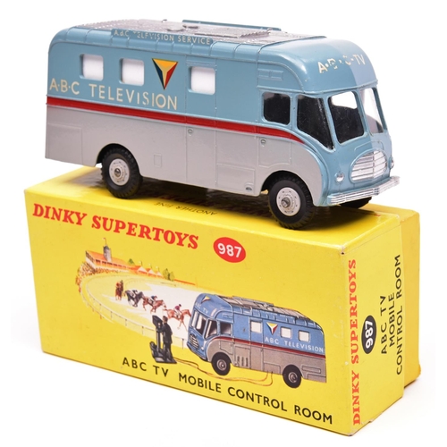 1462 - Dinky Supertoys ABC TV Mobile Control Room (987). In light blue and grey with red coach line. 'ABC T... 