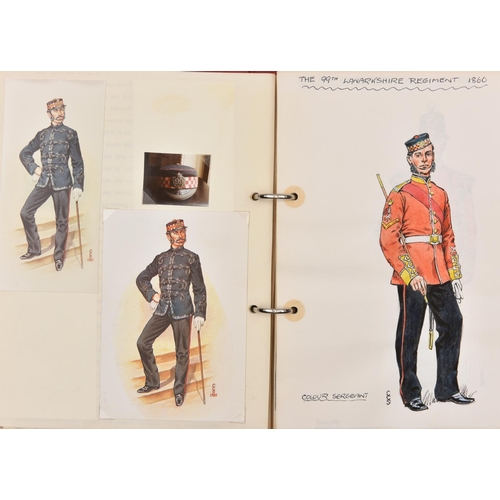 120 - 5 binders from Charles Stadden’s archive covering the following regiments: Berkshire, Royal West Ken... 