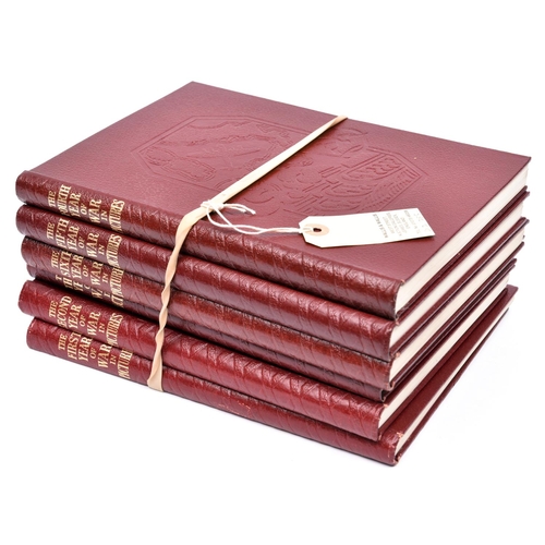 102 - “The War in Pictures”, pub Odhams Press, in 6 vols, 1939-1945, uniformly bound in maroon cloth. VGC