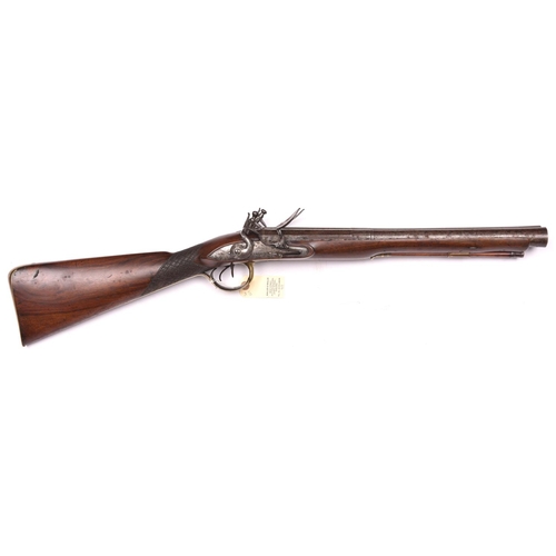 18 - A rare double barrelled flintlock blunderbuss, by H. Verncomb, c 1785,  32” overall, 2 stage swamped... 