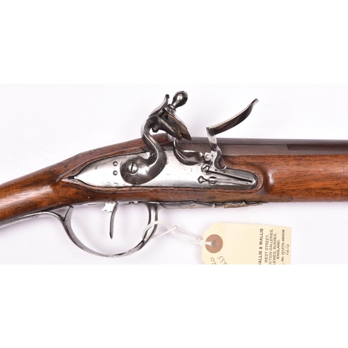 20 - A good scarce French steel barrelled flintlock blunderbuss with flattened elliptical muzzle,        ... 