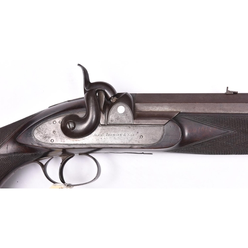 25 - A massive bore (see additional image) percussion game rifle, by Alexander Thomson & Son of Edinburgh... 