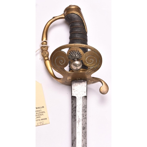 268 - An officer’s sword of the Honourable Artillery Company, flattened hexagonal section blade 32½” by Pr... 