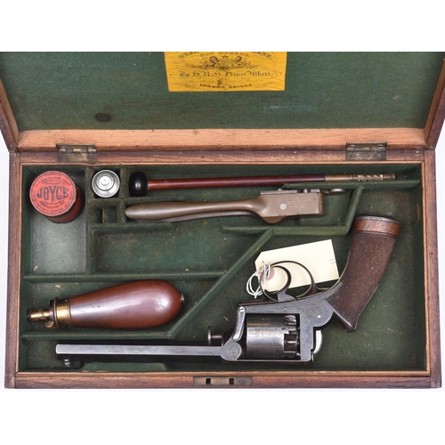 70 - A cased 5 shot 54 bore Adams Model 1851 self cocking percussion revolver, barrel 6¼” engraved “Deane... 