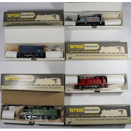 6 - 4x Wrenn Railways OO gauge locomotives. An LNER Class N2 0-6-2T locomotive, 9522, in light green liv... 