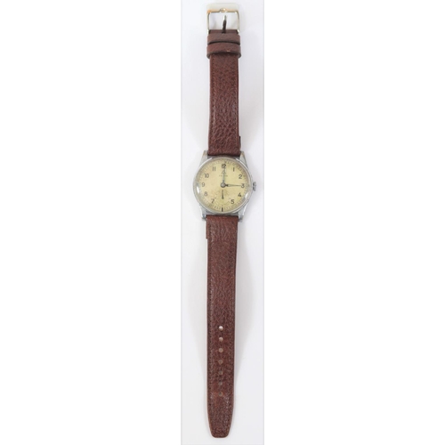 57 - Festa branded wristwatch. Plated case, brushed finish, wear and scratches to plating, 30mm without c... 