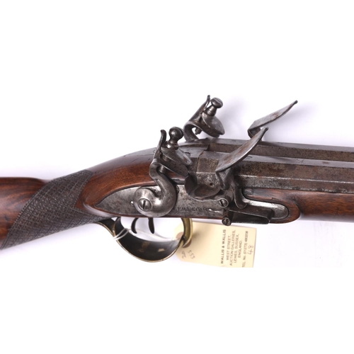 335 - A rare double barrelled flintlock blunderbuss, by H. Verncomb, c 1785,  32” overall, 2 stage swamped... 