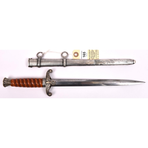 165 - An early Third Reich Army officer's dagger, c.1935, the blade bearing pre-1935 oval Eickhorn mark, t... 