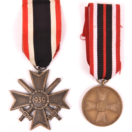 102 - Third Reich War Merit Cross, 2nd class with swords and War Merit medal, GC (2)