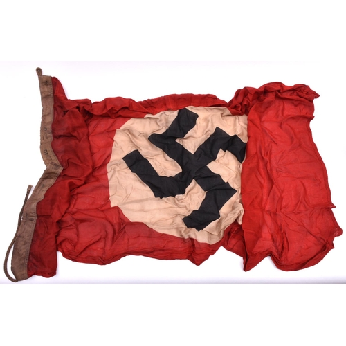 131 - A Third Reich Party flag, the hoist stamped with eagle and swastika, size “N.S.D.A.P”etc, approximat... 