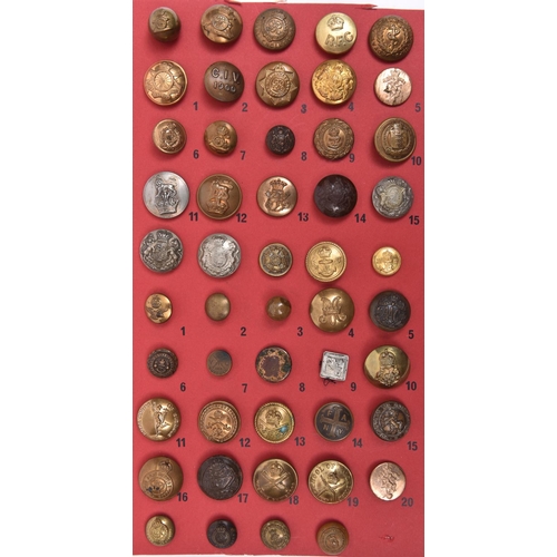 178 - 31 different Corps etc large buttons, including good gilt RFC, Army Cyclist Corps and RNV, CIV 1900,... 