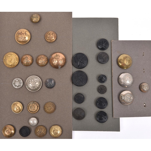 186 - 7 Commonwealth large buttons: Vic, Ed VII and Geo V Hong Kong Vol Corps, Gold Coast Artillery, Vic B... 