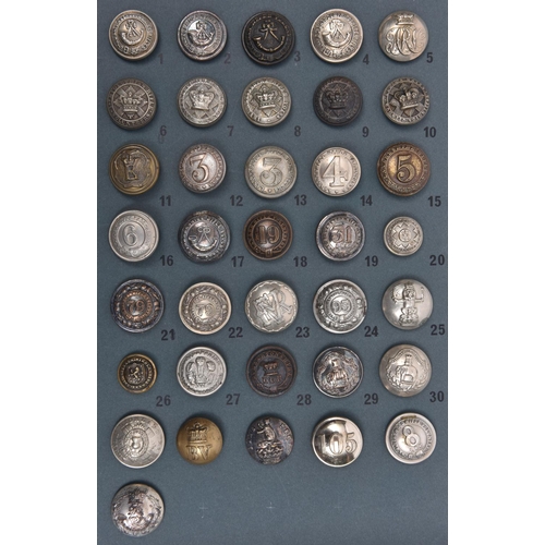 193 - 34 Scottish Volunteer and Rifle Volunteer buttons, including various Aberdeen, Dumfries, Ayrshire, M... 