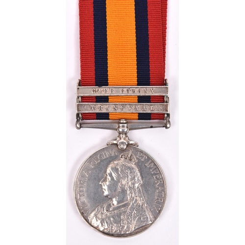 24 - Q.S.A., 2 clasps CC, Trans (4443 Pte A Allthorpe 10th Hussars) VF, with photocopies of service paper... 