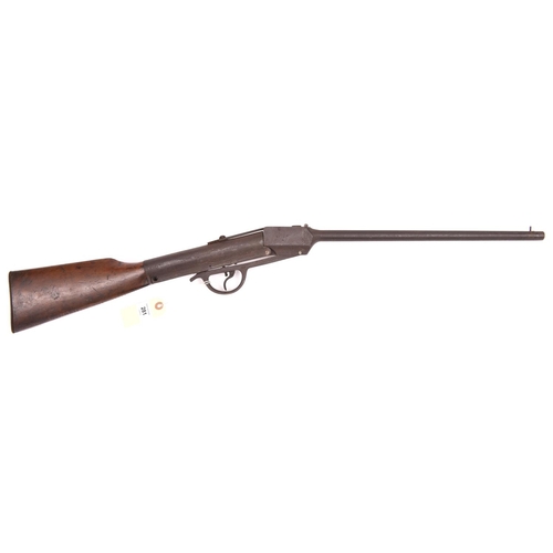 281 - A .177 Gem-style air rifle, 33¾” overall, round barrel 17½” with matted flat top, number 72992 on th... 