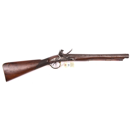 335 - A rare double barrelled flintlock blunderbuss, by H. Verncomb, c 1785,  32” overall, 2 stage swamped... 