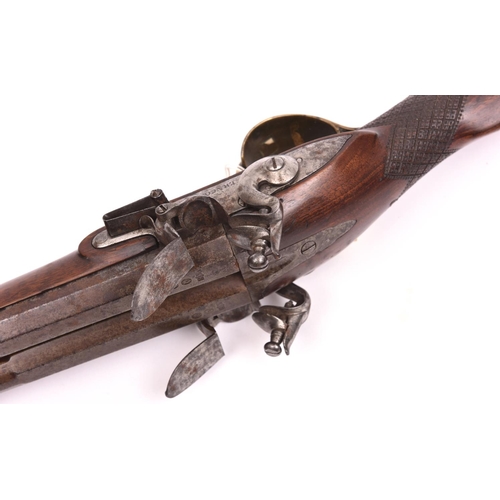 335 - A rare double barrelled flintlock blunderbuss, by H. Verncomb, c 1785,  32” overall, 2 stage swamped... 