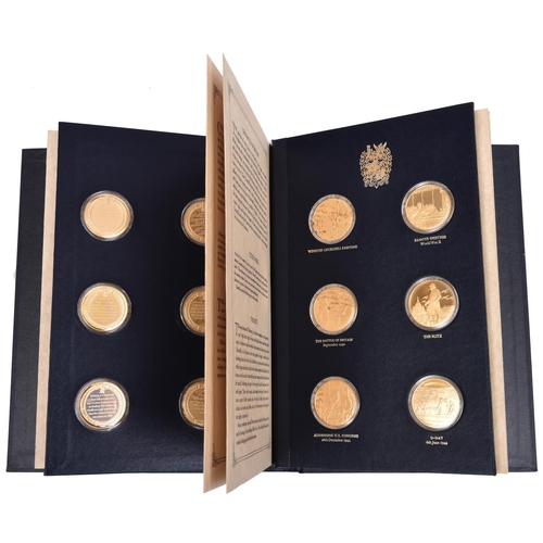 52 - “The Churchill Centenary Medals”  being a set of 24 gold plated silver prooflike medallions. Designs... 