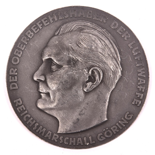 93 - A Third Reich grey metal medallion “For outstanding achievements in the technical branch of the Air ... 