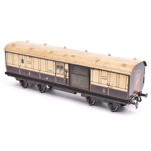 108 - A Gauge One railway Carette LNWR Royal Mail TPO coach. Travelling Post Office van, 1339, in litho pr... 