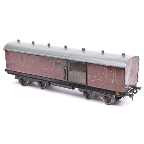 111 - A Gauge One railway Carette for Bassett Lowke LMS 1924 Royal Mail TPO coach. Travelling Post Office ... 