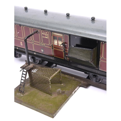 113 - A Gauge One railway Carette for Bassett Lowke LMS 1924 Royal Mail TPO coach. Travelling Post Office ... 