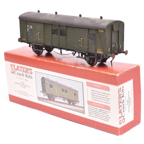 65 - An O gauge railway 7mm finescale Slater's kit built SR (ex.SECR) General Utility Van. A 4-wheel GUV ... 