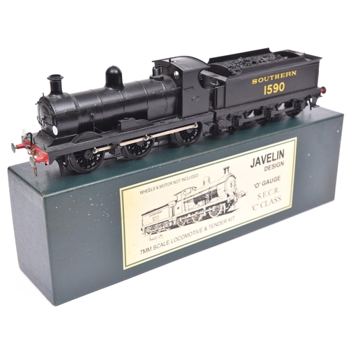 70 - An O gauge railway 7mm finescale kit built SR (ex.SECR) C Class 0-6-0 tender locomotive, 1590, for 2... 