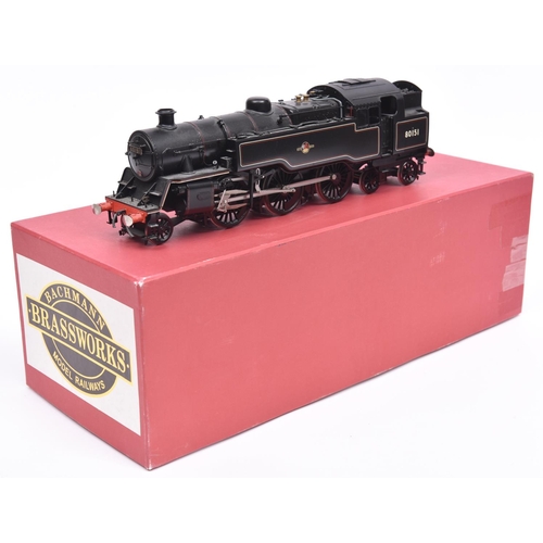 71 - An O gauge railway 7mm Bachmann Brassworks finescale BR Class 4MT 2-6-4T locomotive, 80151, for 2 ra... 