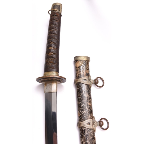 331 - A WWII Japanese naval officer’s katana, blade 26