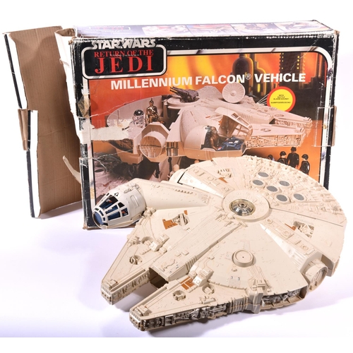 102 - 2x Palitoy Return of the Jedi Star Wars vehicles. A Millenium Falcon together with a Rebel Transport... 