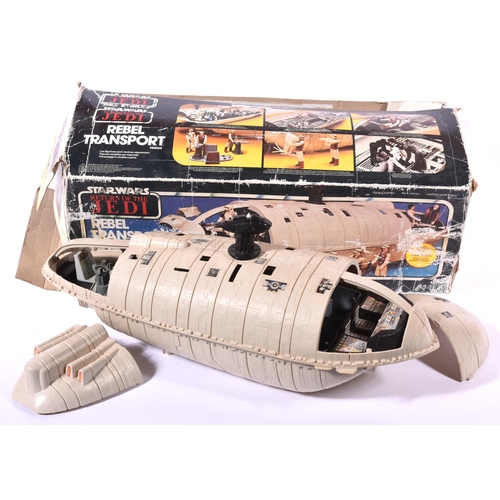 102 - 2x Palitoy Return of the Jedi Star Wars vehicles. A Millenium Falcon together with a Rebel Transport... 