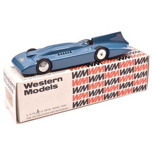 142 - Western Models WMS 42 1935 Campbell-Railton Bluebird Record Car. In Azure Blue with crossed Union an... 