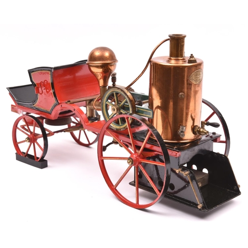 39 - A rare Marklin 4-wheel horse drawn spirit fired fire engine c.1902. Of cast iron and tinplate constr... 