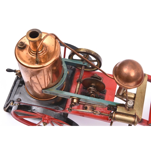 39 - A rare Marklin 4-wheel horse drawn spirit fired fire engine c.1902. Of cast iron and tinplate constr... 