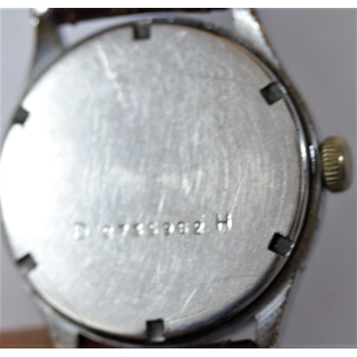 35 - DH marked Civitas wristwatch. Serial D2735962H. Plated case, some wear and pitting to plating, 33mm ... 